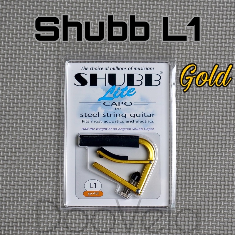 shubb-capo-lite-l1-gold-คาโป้อะลูมิเนียม-สีทอง-สำหรับกีตาร์โปร่ง-กีตาร์ไฟฟ้า