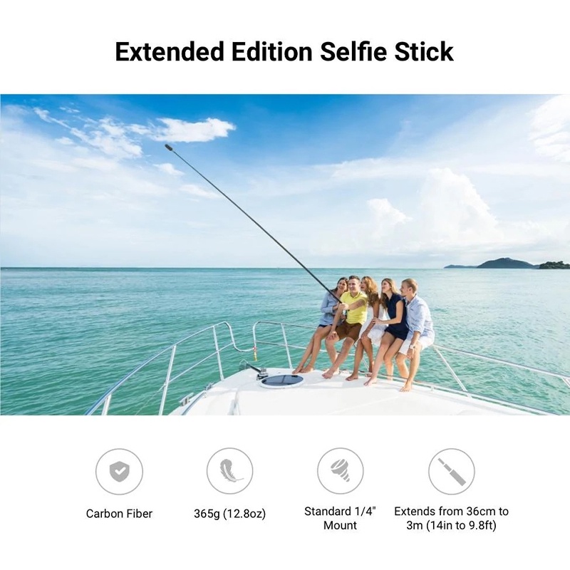 ภาพสินค้า(ลด 500) Insta360 Extended Edition Selfie Stick 3 M (New version) ไม้เซลฟี่ยืดหดได้หลายระดับ ของแท้ จากร้าน aquaprothailand บน Shopee ภาพที่ 8