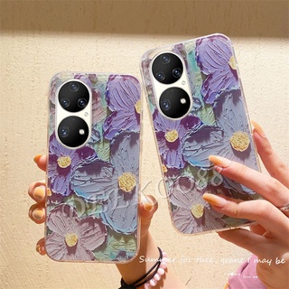 Ready Stock เคส Huawei P50 Pro Nova 9 Pro 8i 2021 New Casing Ins Fashion Soft Case Shockproof Phone Case Painting Flowers Cover เคสโทรศัพท์ Nova9 9Pro Nova8i Cases