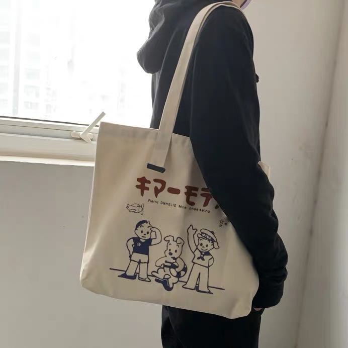 hot-new-bag-female-2022-new-ins-canvas-bag-female-studentกระเป๋าสะพายข้างความจุขนาดใหญ่-all-match-school-bag-tote-bag