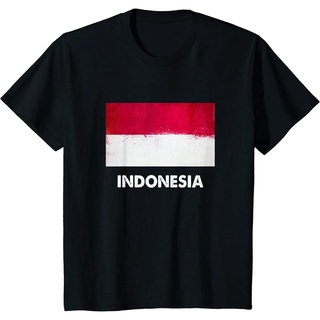 เสื้อยืดผ้าฝ้ายพรีเมี่ยม เสื้อยืด พิมพ์ลายธงอินโดนีเซีย