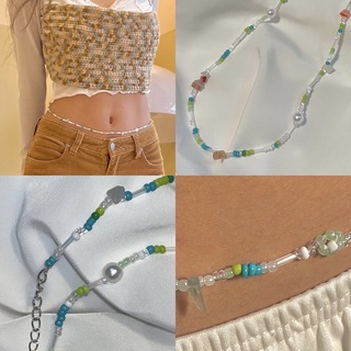 สายคล้องเอว waist chain ลูกปัด โซ่คล้องเอว สร้อยคาดเอว โซ่เอว เข็มขัด โซ่รัดเอว ทะเล