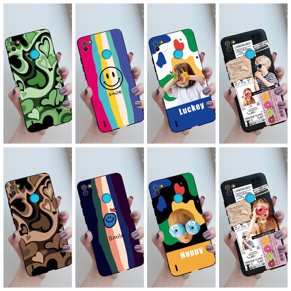 เคสโทรศัพท์มือถือ-ซิลิโคนนุ่ม-ลายหัวใจน่ารัก-สีรุ้ง-สําหรับ-tecno-pop4-pop-4-pro-pop5-pop-5-lte