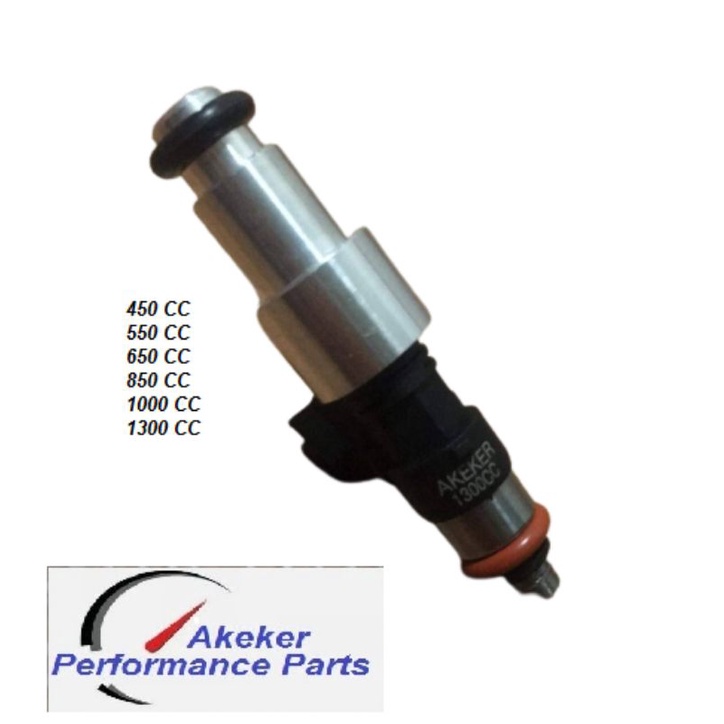 ak101-6x-top-feed-high-performance-60mm-ev14-1300cc-e85-high-impedance-flow-matched-fuel-injector-silver-หัวฉีด