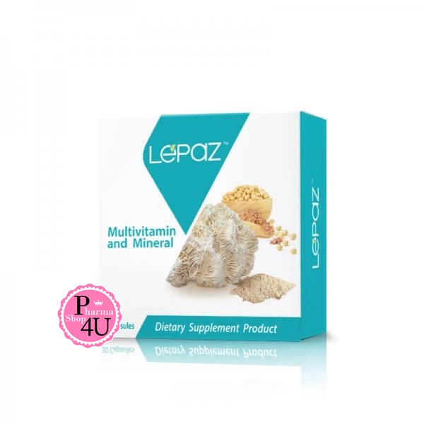 Le'Paz Multivitamin & Trace Minerals 30แคปซูล เลอปาซ วิตามินรวมและแร่ ...