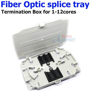 ถาดพักสาย สำหรับงาน fiber optic 1-12cores splice tray with ABS material Use FTTH Fiber Optic Termination Box tray.
