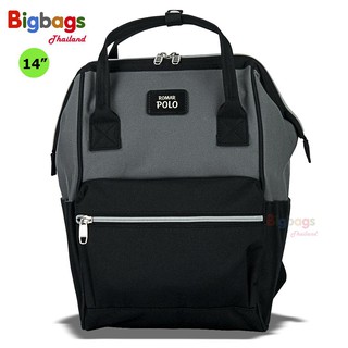 Romar Polo กระเป๋าเป้สะพายหลังสไตล์ญี่ปุ่น 14 นิ้ว รุ่น rucksack 82914 (Tricolur Black Grey)