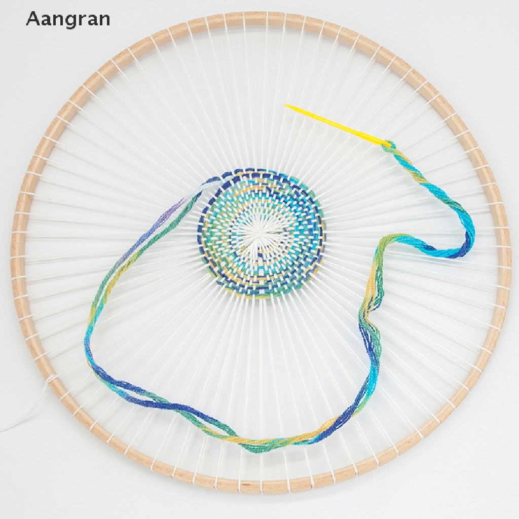 aangran-เครื่องทอผ้าไม้-ทรงกลม-แฮนด์เมด-diy