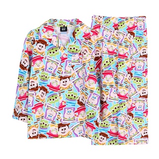 โปรโมชั่น : Momoji ชุดนอนเด็ก ลายลิขสิทธิ์ Disney Pixar Toy Story คอปก แขนยาว ขายาว เนื้อผ้ายืด ใส่ได้ทั้ง เด็กชาย เด็กหญิง