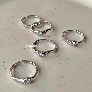 ภาพหน้าปกสินค้าIrregular opening white zirconium ring female gentle adjustable ring ที่เกี่ยวข้อง