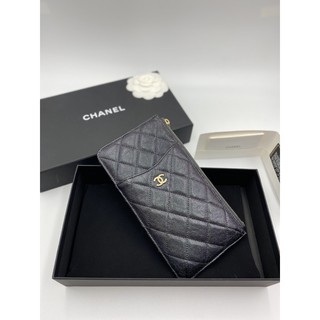 like new chanel all in one caviar HL27 สีดำเหลือบม่วง