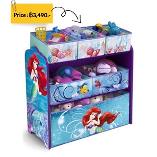 ชั้นใส่ของเล่นเด็ก Disney Princess Ariel Multi-Bin Toy Organizer by Delta Children