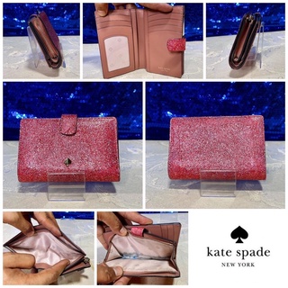 👝: KATE SPADE Glitter Medium Compact Wallet แท้💯%