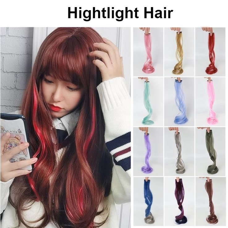 ภาพหน้าปกสินค้า𝐆𝐈𝐂 Hightlight Hair ช่อไฮไลท์ 40สี พร้อมส่ง แบบไอดอลเกาหลีใช้ แบบกิ๊บติดง่าย พร้อมส่งจากไทย จากร้าน giclifestyle.1996 บน Shopee