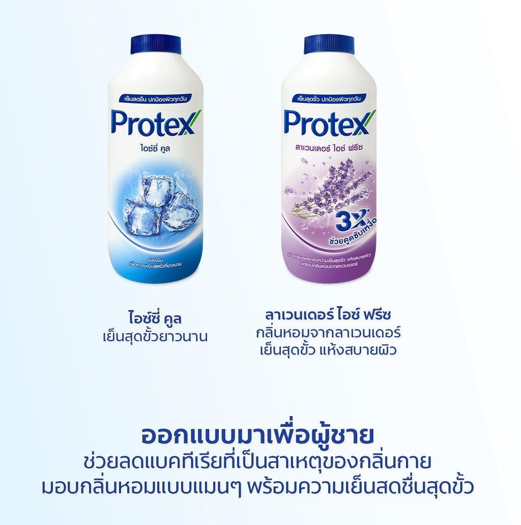 ภาพประกอบของ Protex แป้งเย็น โพรเทคส์ ไอซ์ซี่ คูล 280 ก. รวม 2 ขวด PROTEX Talcum Icy Cool 280g total 2 bottles