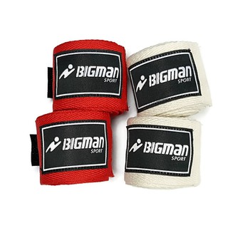 ภาพขนาดย่อของภาพหน้าปกสินค้าBIGMAN ผ้าพันมือนักมวย ผ้าพันมือชกมวย ผ้าพันมือต่อยมวย Hand Wraps Boxing Tape จากร้าน bm_sport บน Shopee