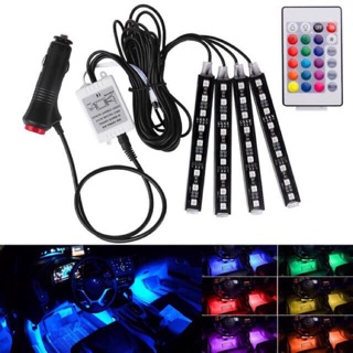 ไฟส่องเท้า8สีLED เปลื่ยนสีได้ด้วยรีโมทเปลี่ยนสเต็ปตามเสียงดนตรี