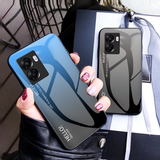 เคสแข็ง Realme Narzo 50 5G ฝาครอบกรณี Gradient Tempered Glass Casing Realme Narzo50 5G เคสโทรศัพท์ Back Cover