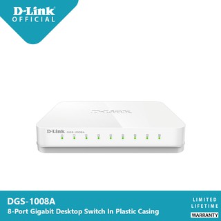 D-Link DGS-1008A 8-port 10/100/1000Mbps Unmanaged Gigabit Switch