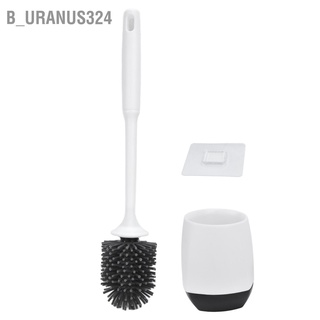 B_uranus324 Toilet Brush with Holder Quick Cleaning Silicone Set for Bathroom