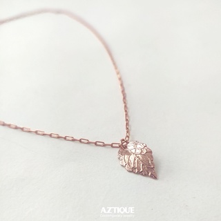 ส่งฟรี [เหลือ 230.- เก็บโค้ดหน้าร้าน] Aztique จี้ สร้อยคอ ใบไม้จิ๋ว Leaf Necklace Pendant Jewelry Gifts sa