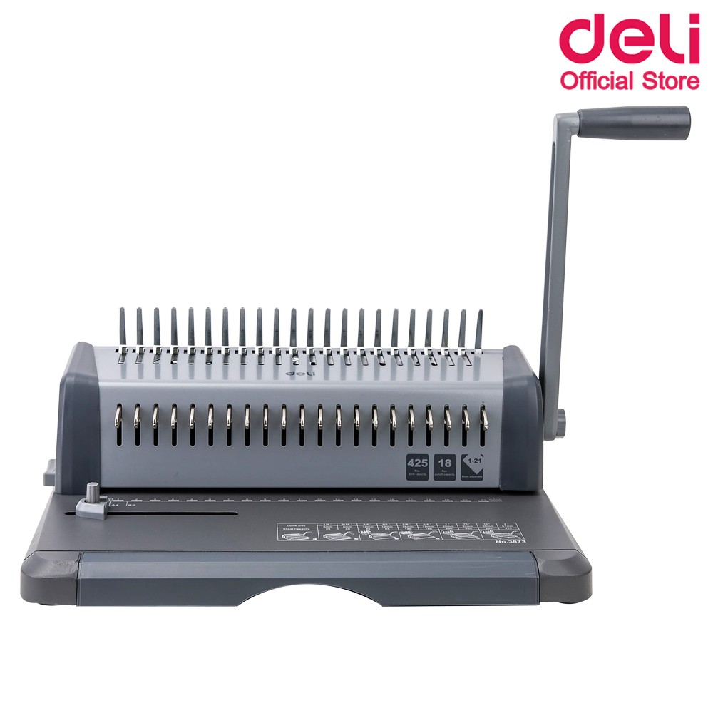 deli-3873-binding-machine-เครื่องเจาะกระดูกงูสำหรับเข้าเล่ม-รับประกันสินค้า-1-ปี-เครื่องเข้าเล่มกระดูกงู-อุปกรณ์สำนักงาน