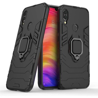 เคส Xiaomi Redmi Note 7 ฮาร์ดเคสกันกระแทกเคสโทรศัพท์ Hybrid Armor Shockproof Ring Case Stand Cover