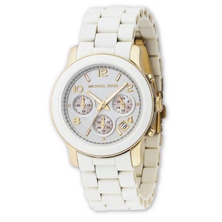 Michael Kors นาฬิกาข้อมือผู้หญิง สีขาว สายซิลิโคน รุ่น MK5145