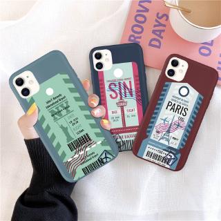 ใหม่ เคสโทรศัพท์มือถือ ลายตั๋วเครื่องบิน NY SN PARS แฟชั่น สําหรับ IPhone 13 12 11 Pro ProMax X XS XR XSmax 6 6s 7 8 Plus SE 2020