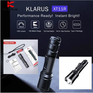 ไฟฉายแบรนด์Klarus  รุ่นXT11R Tactical Full SET