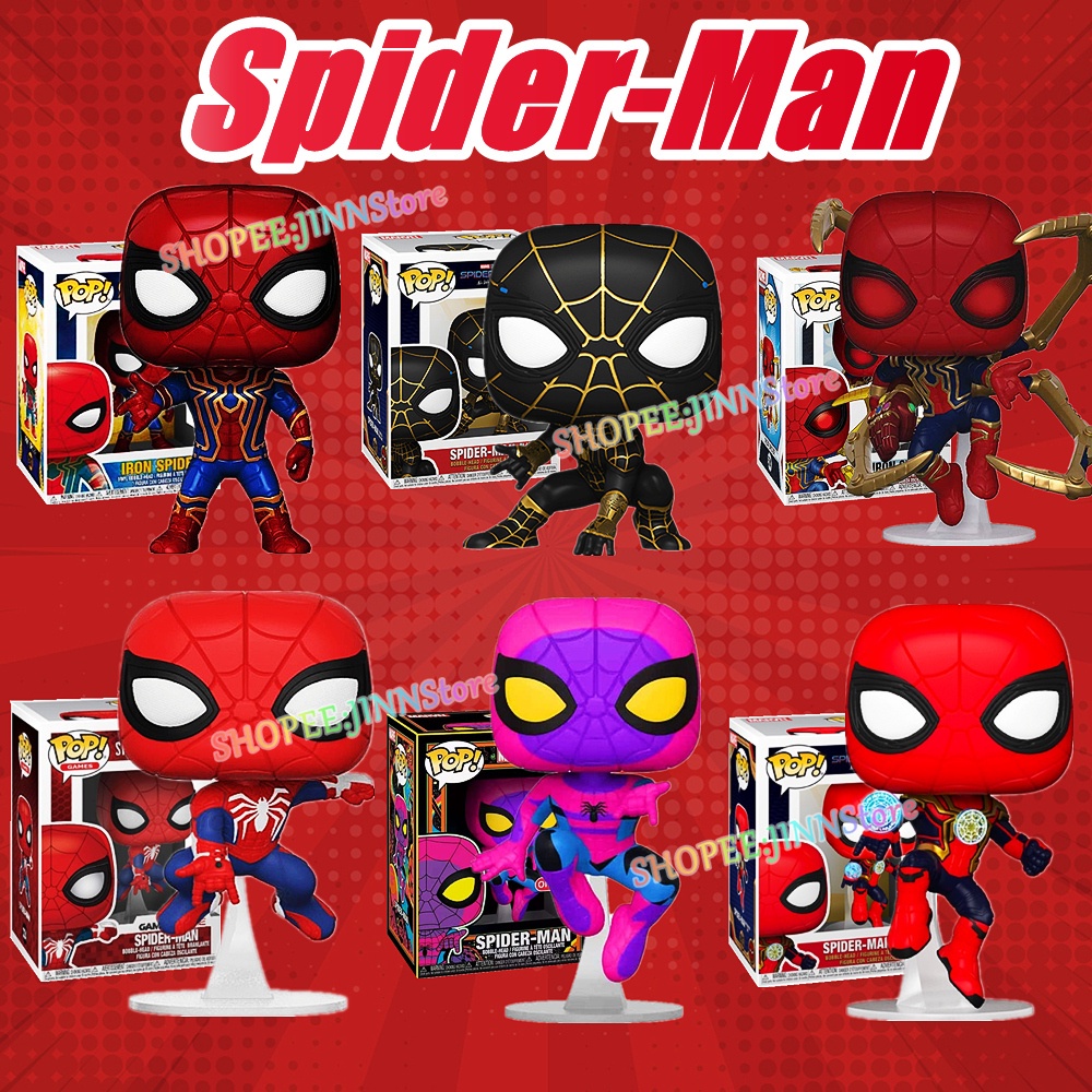 ภาพหน้าปกสินค้าJINN Funko Pop Marvel: Spider-Man No Way Home Spiderman IronSpider Gameverse Spiderman รูปของเล่นสะสมพร้อมกล่องวันเกิดเด็กของขวัญ จากร้าน jinnstore.th บน Shopee