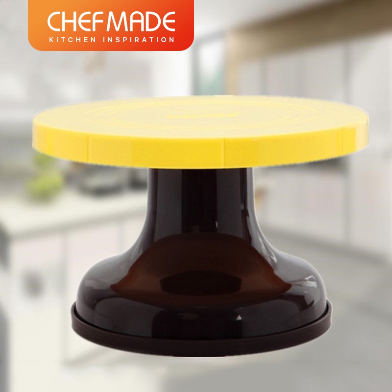 chefmade-แป้นหมุนตกแต่งเค้ก-จานหมุนเค้ก-เส้นผ่านศูนย์กลางกันลื่น-10-4นิ้ว-วัสดุเกรดอาหาร-abs-หมุนจานหมุนตกแต่งเค้ก