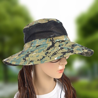 หมวกแฟชั่นลายทหาร หมวกมีปีก