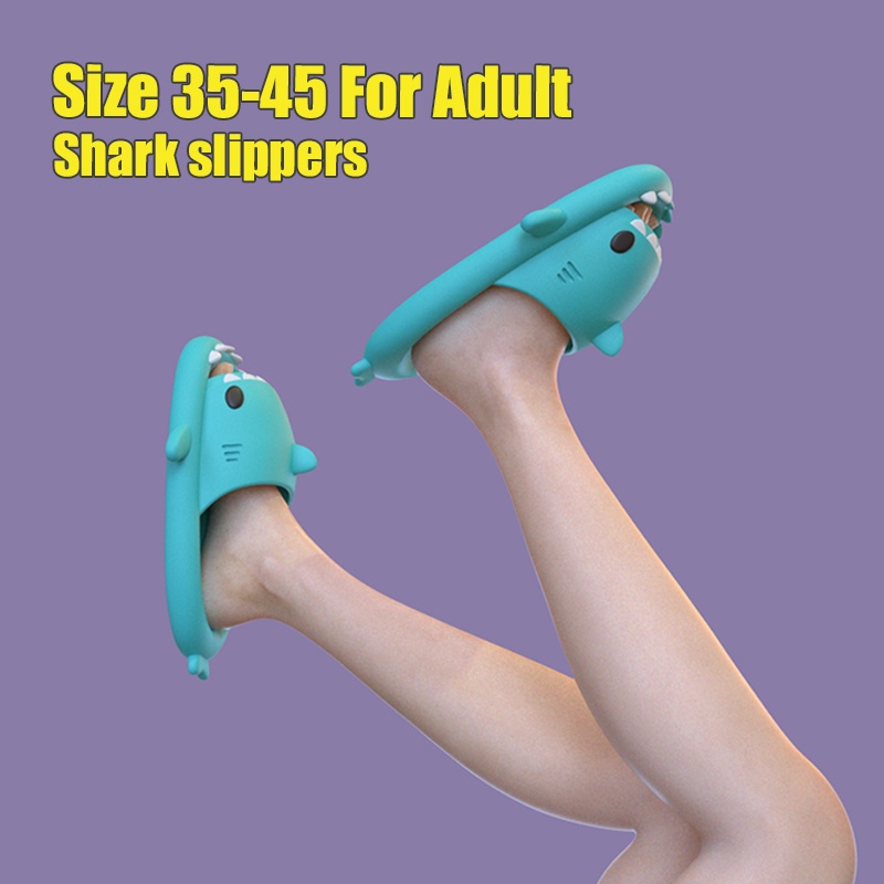 ภาพสินค้าใหม่ รองเท้าแตะสลิปเปอร์ ลายฉลาม กันลื่น น่ารัก สำหรับผู้ใหญ่ จากร้าน gilliviolet.th บน Shopee ภาพที่ 3