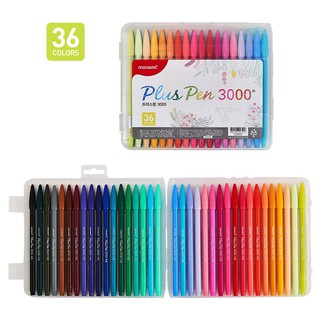 ภาพขนาดย่อของสินค้าปากกาสี​ Monami​ ​Plus​ Pen​ 3000 Non Permanent fine liner​ (36​Color​ แบบกล่อง)​