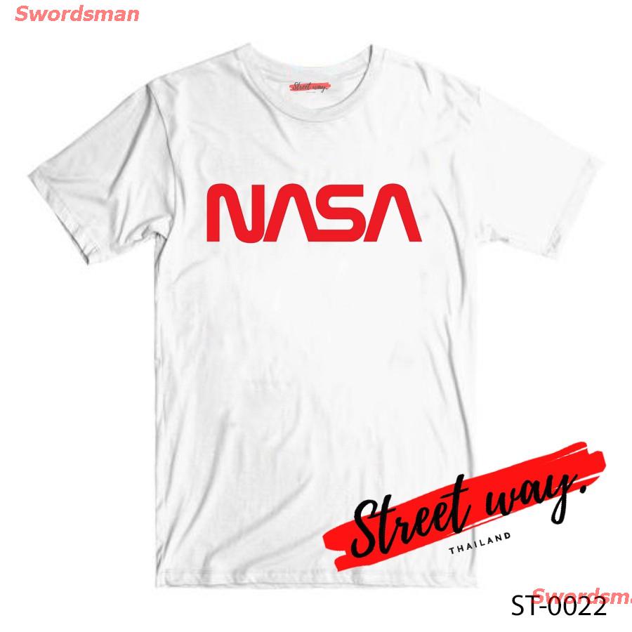 ผ้าฝ้าย-100-เสื้อยืดผู้ชายและผู้หญิง-street-way-เสื้อยืดลาย-แนวสตรีท-รุ่น-nasa-st-0022-sports-t-shirts-3xl