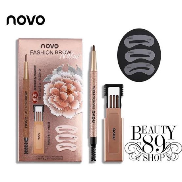 novo-fashion-brow-โนโว-ดินสอเขียนคิ้ว-แบบหมุน-มีแปรงปัดคิ้วในตัว