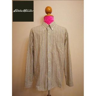 Eddie Bauer Brand_2nd hand เสื้อเชิ้ตแขนยาวผ้าฝ้าย​ 100% (ทนทานรอยเปือน)/ Size M/ made in China/ แท้มือสองกระสอบนำเข้า​