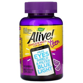 ✨New ✨Pre-Order✅ Natures Way, Alive! Teen, Complete Multi for Her, 50 Gummies