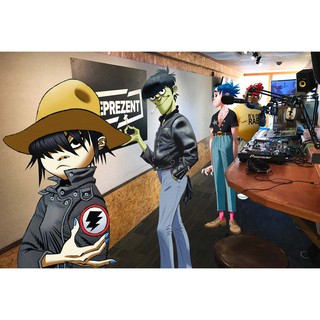 โปสเตอร์ Gorillaz กอริลลาซ โปสเตอร์ วอลเปเปอร์ ตกแต่งผนัง Poster Music โปสเตอร์วินเทจ โปสเตอร์วงดนตรี