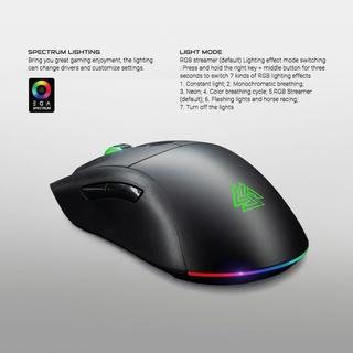 ร้านแนะนำเมาส์ไร้สาย EGA Type M8 Wireless Optical Mouse RGB เมาส์เกมมิ่งไร้สาย เมาส์เกมมิ่ง ประกันศูนย์ 2 ปี img 2