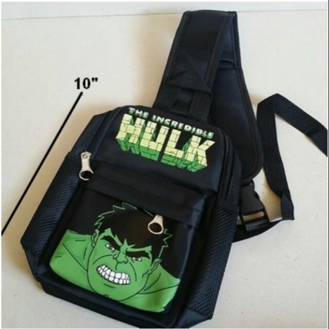 เป้สะพายเฉียง-กระเป๋าคาดอก-shoulder-bag-ลาย-อเวนเจอร์-avengers-hulk-ฮักค์-ขนาด-6x10x3-นิ้ว