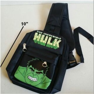 เป้สะพายเฉียง กระเป๋าคาดอก Shoulder bag ลาย อเวนเจอร์ Avengers (Hulk ฮักค์) ขนาด 6x10x3 นิ้ว