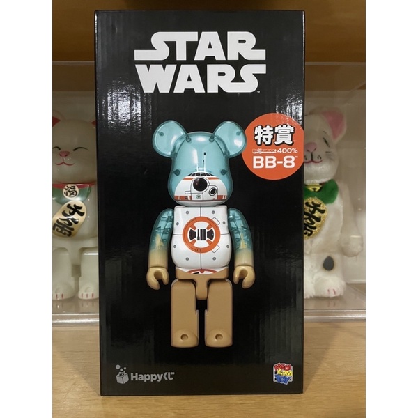 ของแท้-berbrick-400-happy-kuji-x-star-wars-bb-8-bearbrick