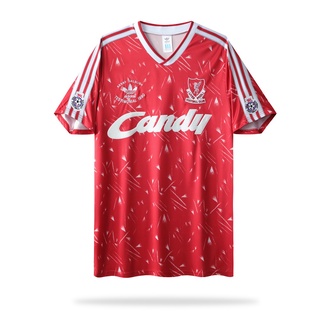 เสื้อกีฬาแขนสั้น ลายทีมชาติฟุตบอล Liverpool DALGLISH 1990 ชุดเยือน สวมใส่สบาย ใช้งานกลางแจ้ง