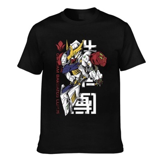 T-shirt  เสื้อยืด พิมพ์ลายหุ่นยนต์กันดั้ม Barbatos Damaged แฟชั่นสําหรับผู้ชายS-5XL