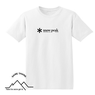 เสื้อแคมป์ ลาย *Snowpeak สีขาว