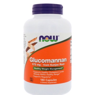 Glucomannan (from Konjac Root) กลูโคแมนแนน(บุก) ใยอาหาร ควบคุมน้ำหนัก กระตุ้นการขับถ่าย 575mg หรือ1800mg180 capsules