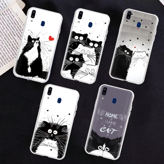 เคสโทรศัพท์มือถือ แบบใส ลายแมว สําหรับ Samsung Galaxy A02 A02S M02 M02S A22 A71 A51 A21S A12 A01 A11