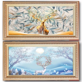 กรอบรูปตกแต่งบ้านเสริมดวงโชคลาภดูดทรัพย์เชต2กรอบ(ขนาด30×60cm)